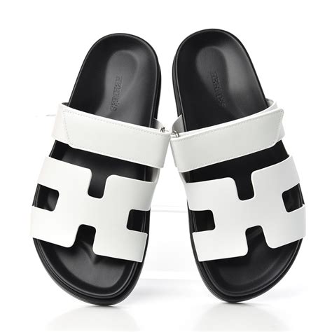 hermes white leather sandals|hermes chypre sandal women white.